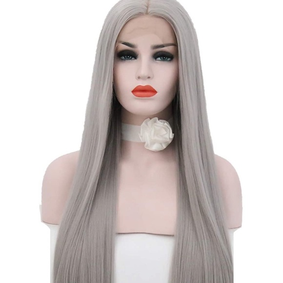 ELE H 24” GREY STEEL STRAIGHT LACE FRONT WIG *NEW*